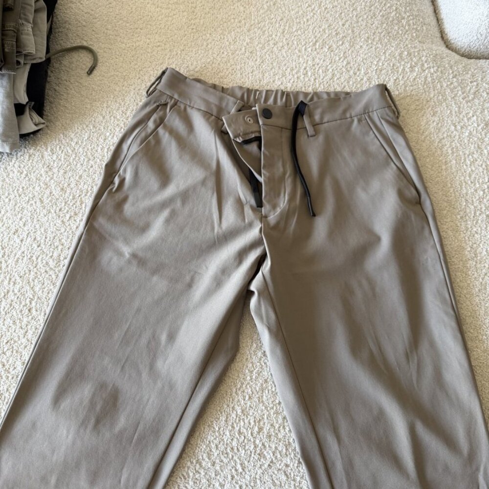 Reiss Split Hem Chino Pants Gray Slim Fit
